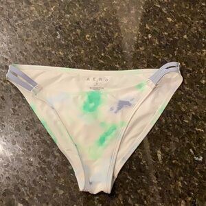 Aero White and Green Bikini Bottom